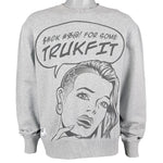Vintage (TRUKFIT) - Grey  Spell-Out Crew Neck Sweatshirt 2000s X-Large