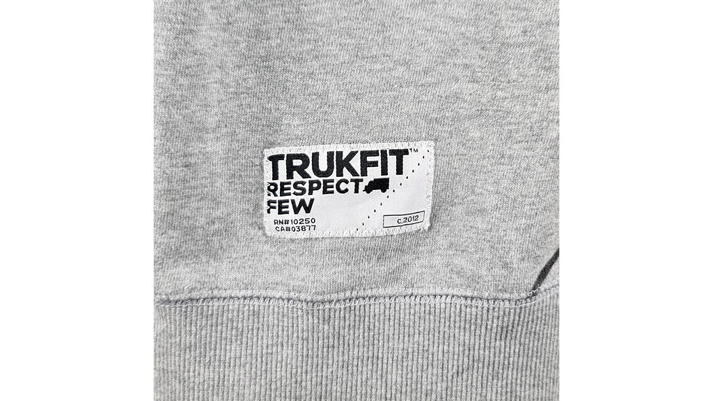 Vintage (TRUKFIT) - Grey  Spell-Out Crew Neck Sweatshirt 2000s X-Large Vintage Retro