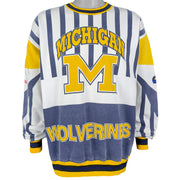 NFL - Michigan Wolverines Crew Neck Sweatshirt 1990s Large Vintage Retro Football