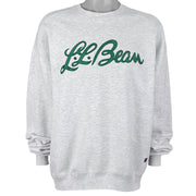 LL Bean -  Grey Spell-Out Crew Neck Sweatshirt 1990s X-Large Vintage Retro