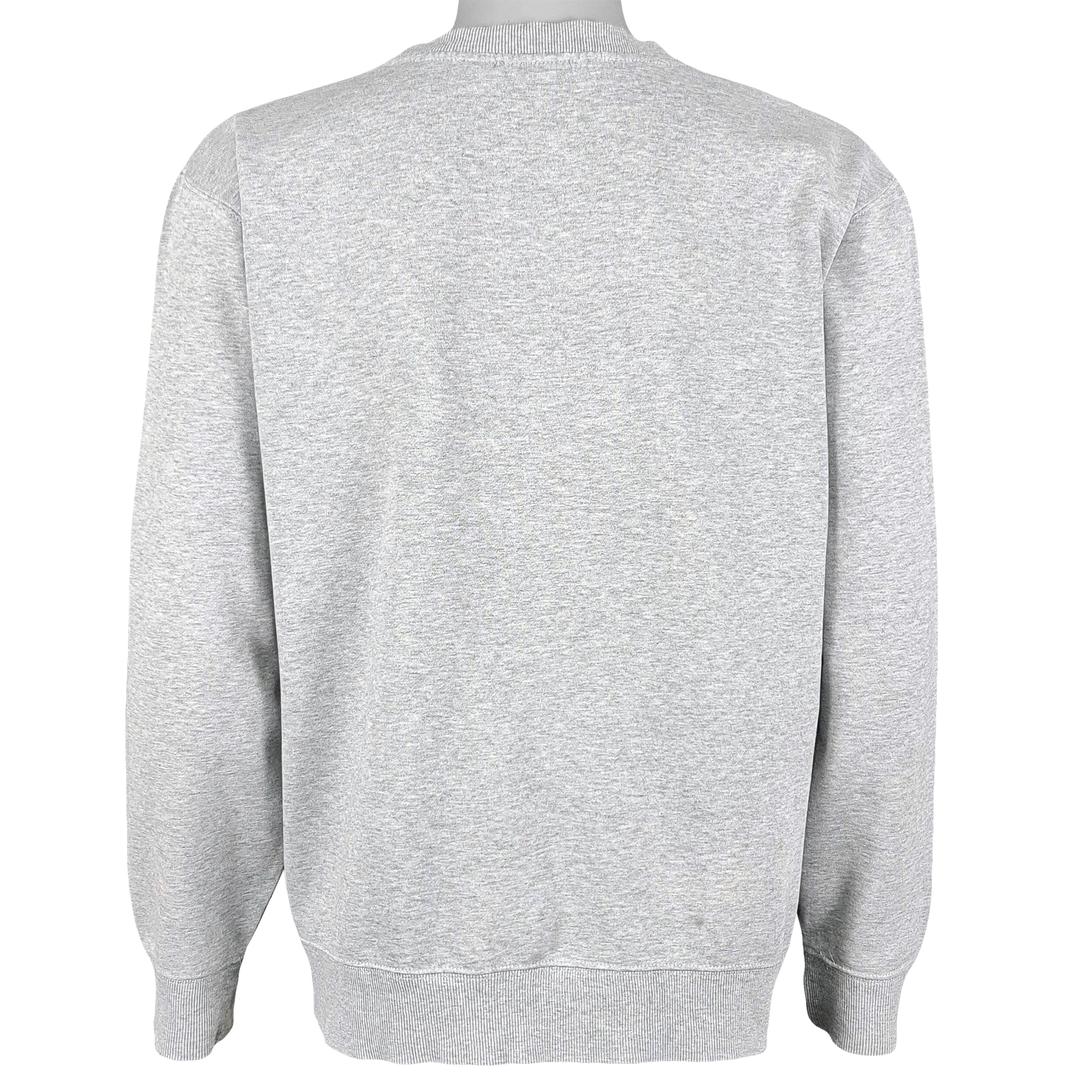 Fila - Grey Spell-Out Crew Neck Sweatshirt 1990s X-Large Vintage Retro