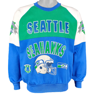 NFL (Garan) - Seattle Seahawks Crew Neck Sweatshirt 1990s Large