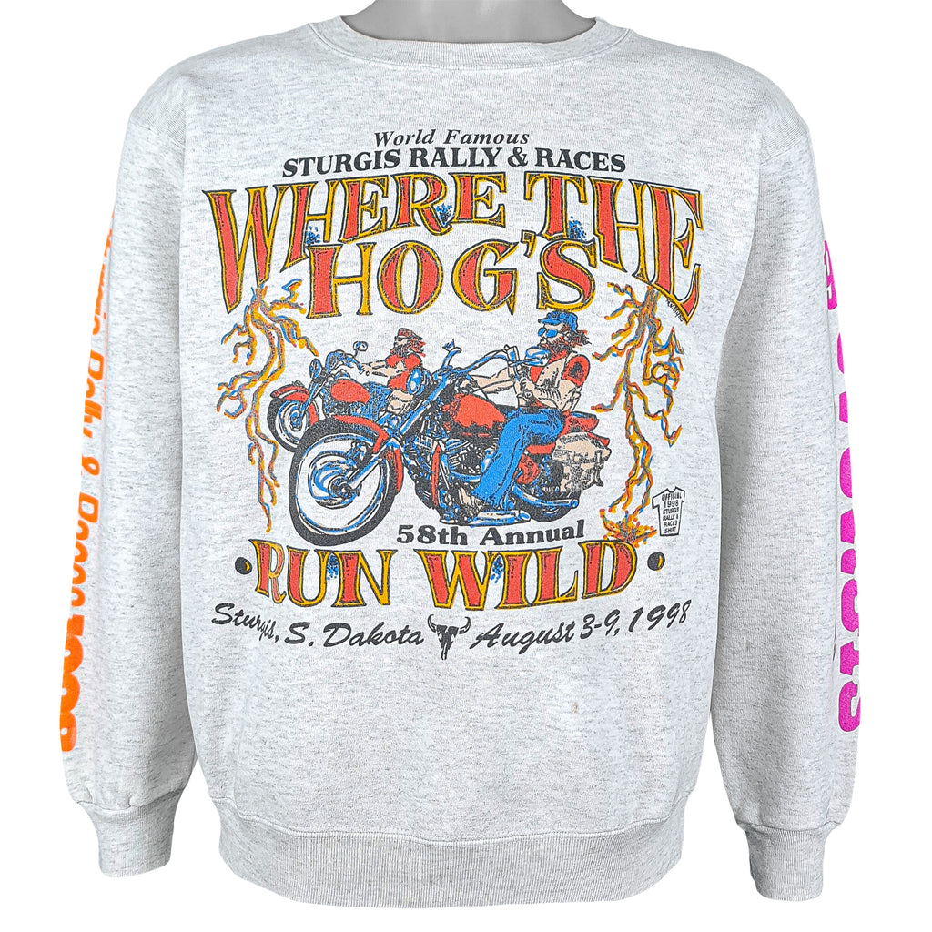 Vintage (Planet Hollywood) - Sturgis Rally & Race Sweatshirt 1998 Medium Vintage Retro