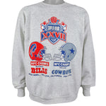 NFL - Super Bowl XXVII Bills VS Cowboys Crew Neck Sweatshirt 1993 X-Large Vintage Retro Football