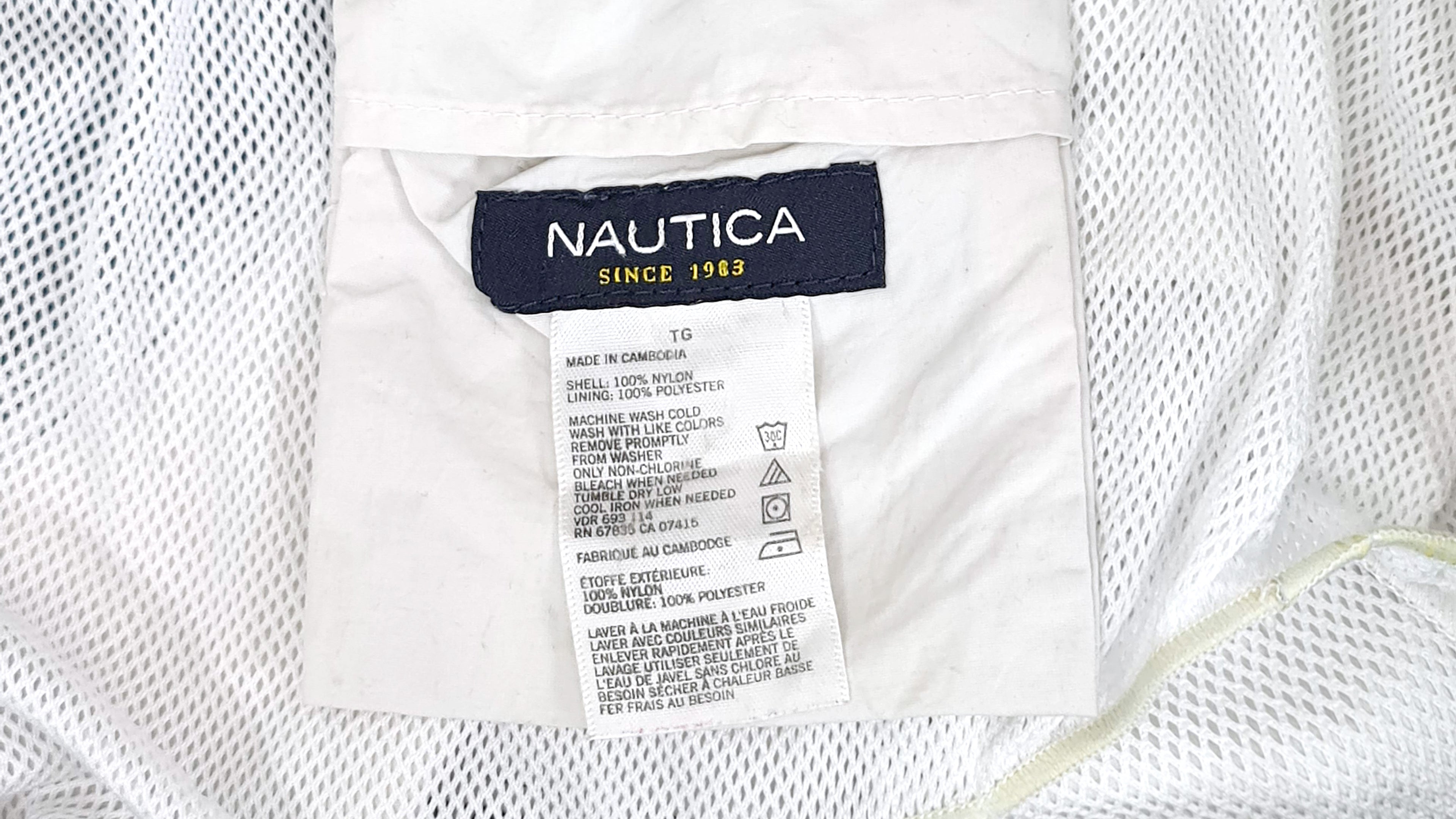 Nautica - Green with Blue & White Shorts 1990s X-Large Vintage Retro