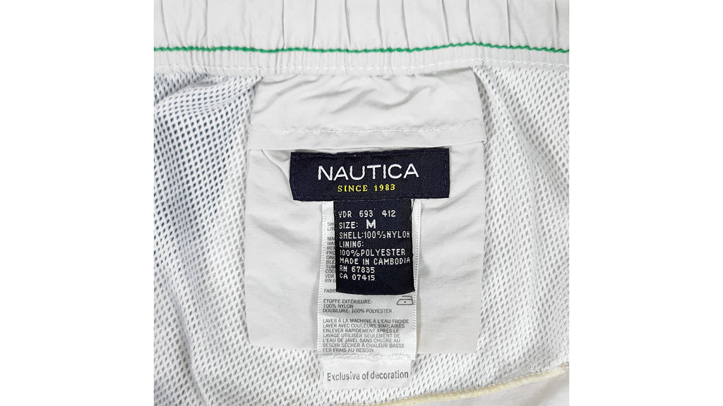 Nautica - Green with Blue & White Shorts 1990s Medium Vintage Retro