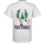 MLB (Nutmeg) - Yankees Don Mattingly Spell-Out T-Shirt 1990s Large Vintage Retro Baseball