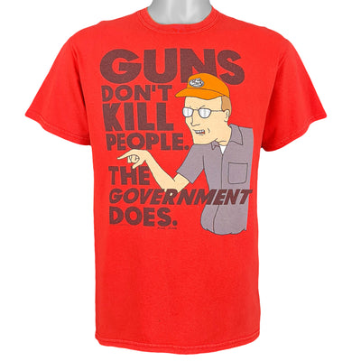 Vintage (Gildan) - King Of The Hill Guns Dont Kill People. The Government Does T-Shirt 2010 Medium