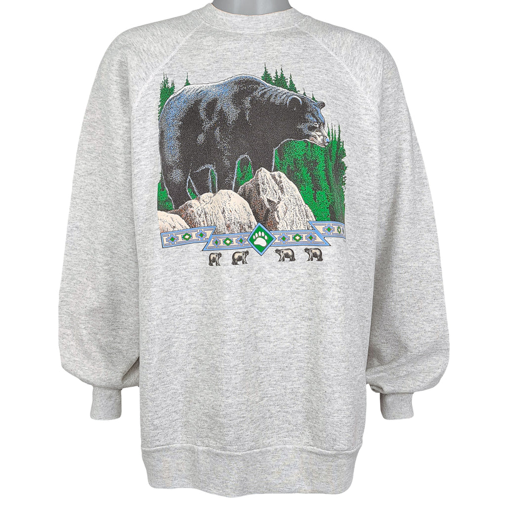 Vintage (Tultex) - Black Bear Crew Neck Sweatshirt 1990s 3X-Large Vintage Retro