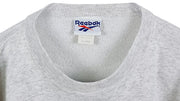 Reebok - Grey Spell-Out Crew Neck Sweatshirt 1990s X-Large Vintage Retro