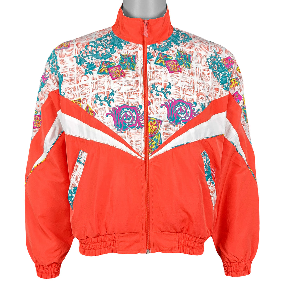 Reebok - Colorful Patterned Windbreaker 1980s Small Vintage Retro