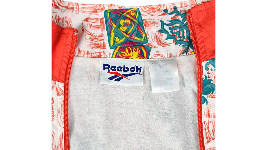 Reebok - Colorful Patterned Windbreaker 1980s Small Vintage Retro