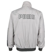 Puma - Black & Grey Reversible Spell-Out Windbreaker 1990s Medium Vintage Retro 