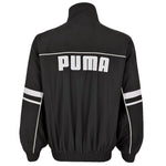 Puma - Black & Grey Reversible Spell-Out Windbreaker 1990s Medium Vintage Retro 