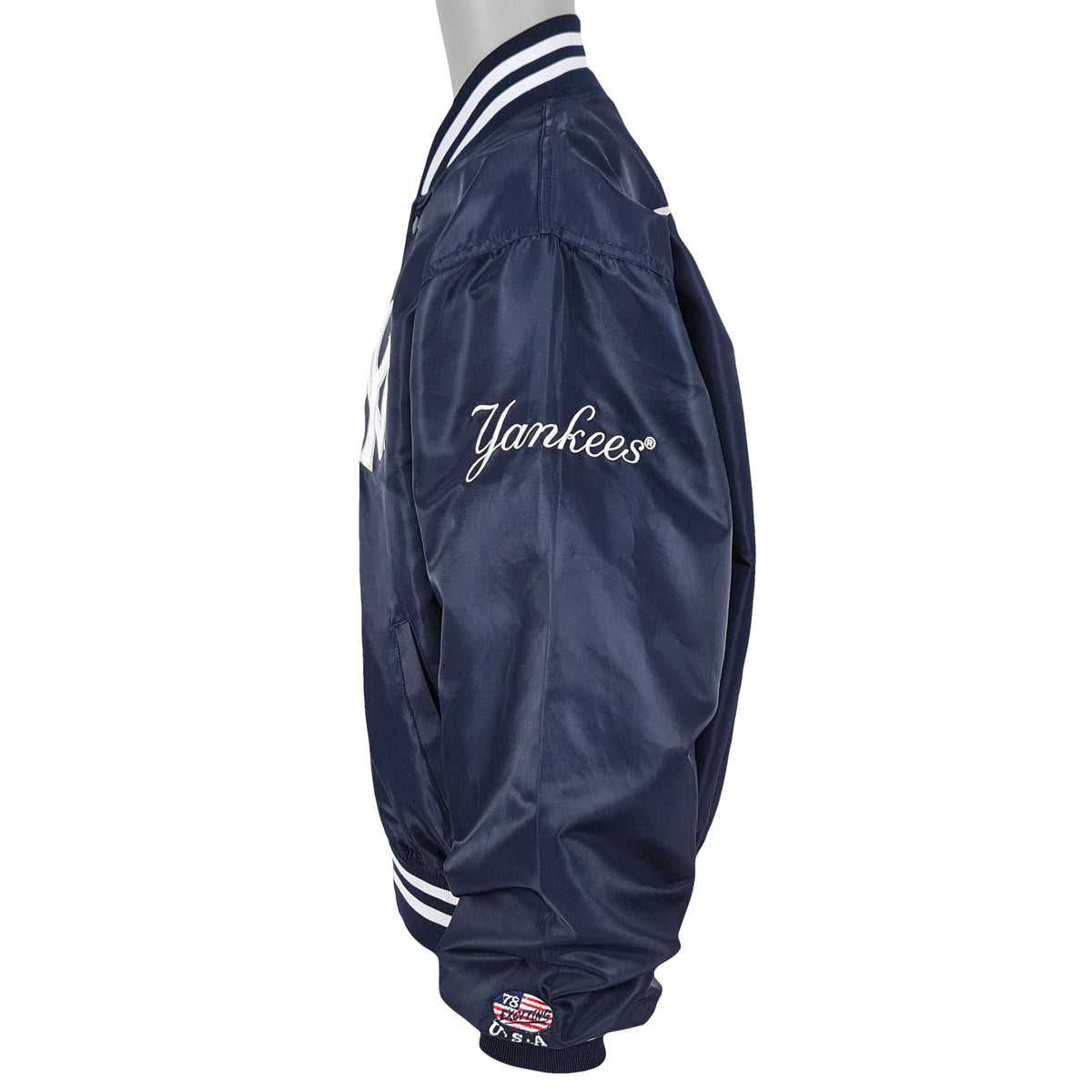 MLB (78 Exciting) - New York Yankees Spell-Out Jacket 1990s X-Large Vintage Retro Baseball