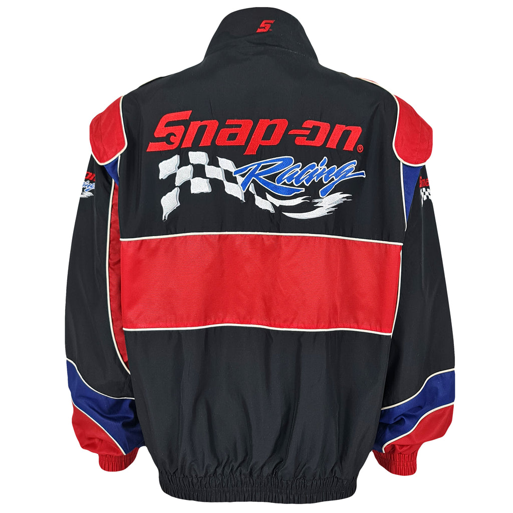 NASCAR - Black Snap-On Racing Spell-Out Jacket 1990s Large Vintage Retro