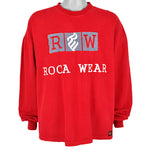 Vintage (Roca Wear) - Red Spell-Out Crew Neck Sweatshirt X-Large