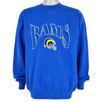 NFL (Logo 7) - St. Louis Rams Crew Neck Sweatshirt 1990s Large