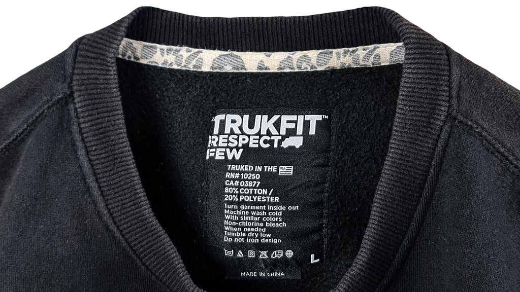 Vintage - Black TRUKFIT Crew Neck Sweatshirt 2000S Large vINTAGE rETRO