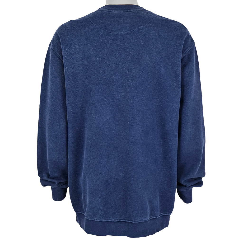 Nike - Blue Big Spell-Out Crew Neck Sweatshirt 1990s X-Large Vintage Retro