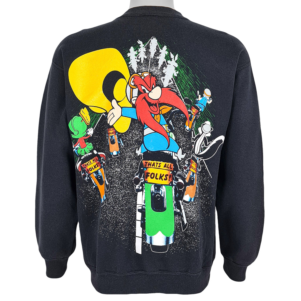 Looney Tunes (Tultex) - Thats All Folks Crew Neck Sweatshirt 1993 Large Vintage Retro