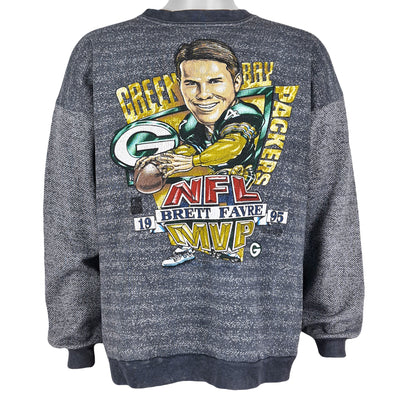 NFL (Cotton Grove) - Green Bay Packers Brett Favre, MVP Crew Neck Sweatshirt 1995 X-Large