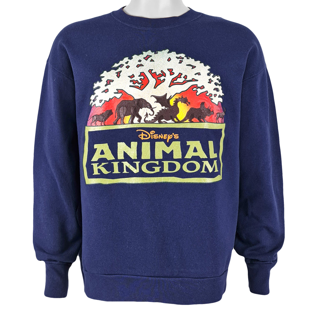 Disney (Mickey Inc) - Disneys Animal Kingdom Crew Neck Sweatshirt 1998 X-Large Vintage Retro
