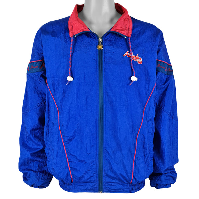 Vintage MLB - Atlanta Braves Spell-Out Windbreaker 1990s Large