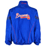 MLB - Atlanta Braves Spell-Out Windbreaker 1990s Large Vintage Retro Baseball