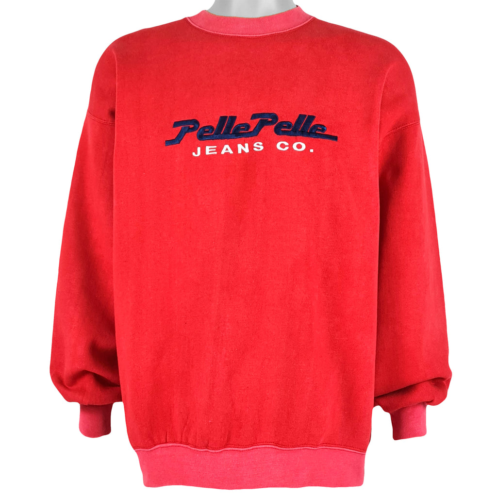 Vintage Marc Buchanan Pelle Pelle Jeans Co. Embroidered Crew Neck Vintage Club Clothing