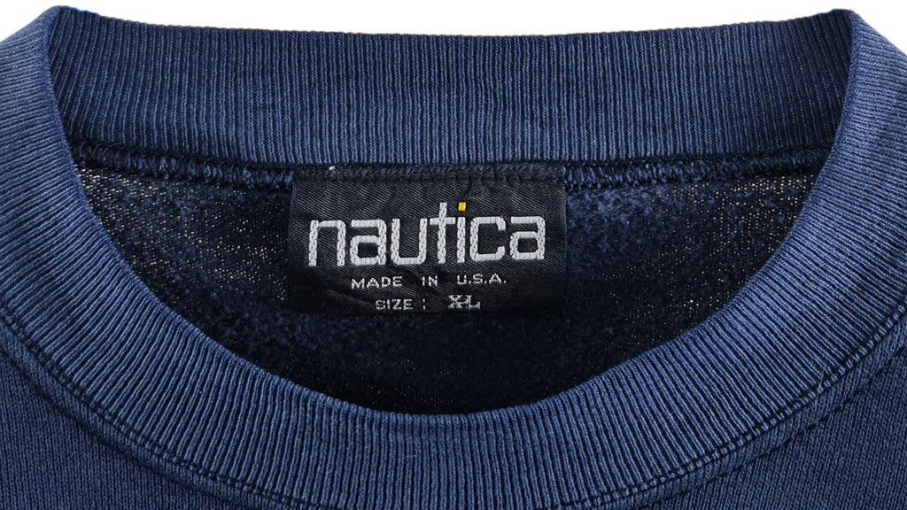 Nautica - Competition Spell-Out Crew Neck Sweatshirt 1990s X-Large Vintage Retro