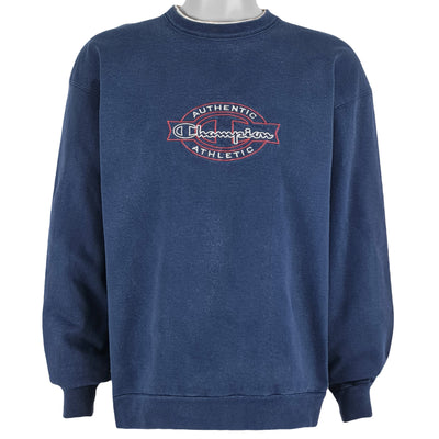 Champion - Blue Classic Crew Neck Sweatshirt 1990s X-Large