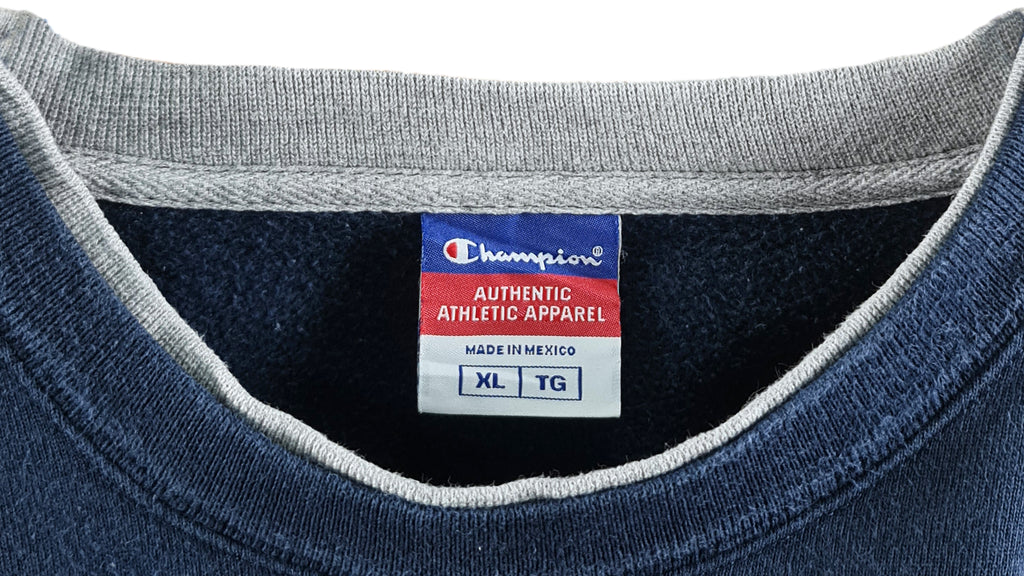 Champion - Blue Classic Crew Neck Sweatshirt 1990s X-Large Vintage Retro