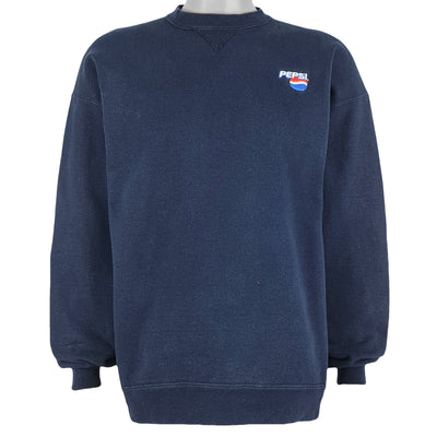 Vintage (M.J. Soffe) - Blue Pepsi Crew Neck Sweatshirt 1990s X-Large