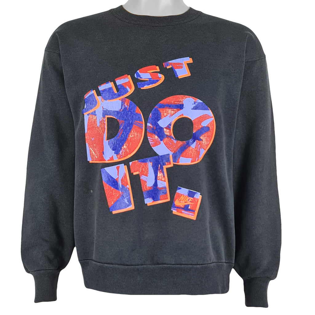 Nike - Just Do It Crew Neck Sweatshirt 1990s Medium Vintage Retro
