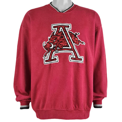 Starter - Arkansas Razorbacks Crew Neck Sweatshirt 1990s Large