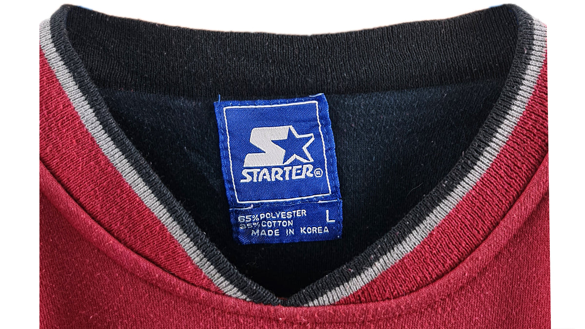Starter - Arkansas Razorbacks Crew Neck Sweatshirt 1990s Large Vintage Retro Football College