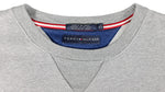 Tommy Hilfiger - Grey Spell-Out Crew Neck Sweatshirt 1990s X-Large Vintage Retro