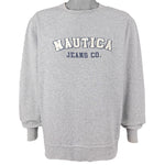 Nautica - Nautica Jeans Co. Spell-Out Crew Neck Sweatshirt 1990s X-Large