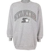 Starter - Grey Spell-Out Crew Neck Sweatshirt 1990s XX-Large Vintage Retro