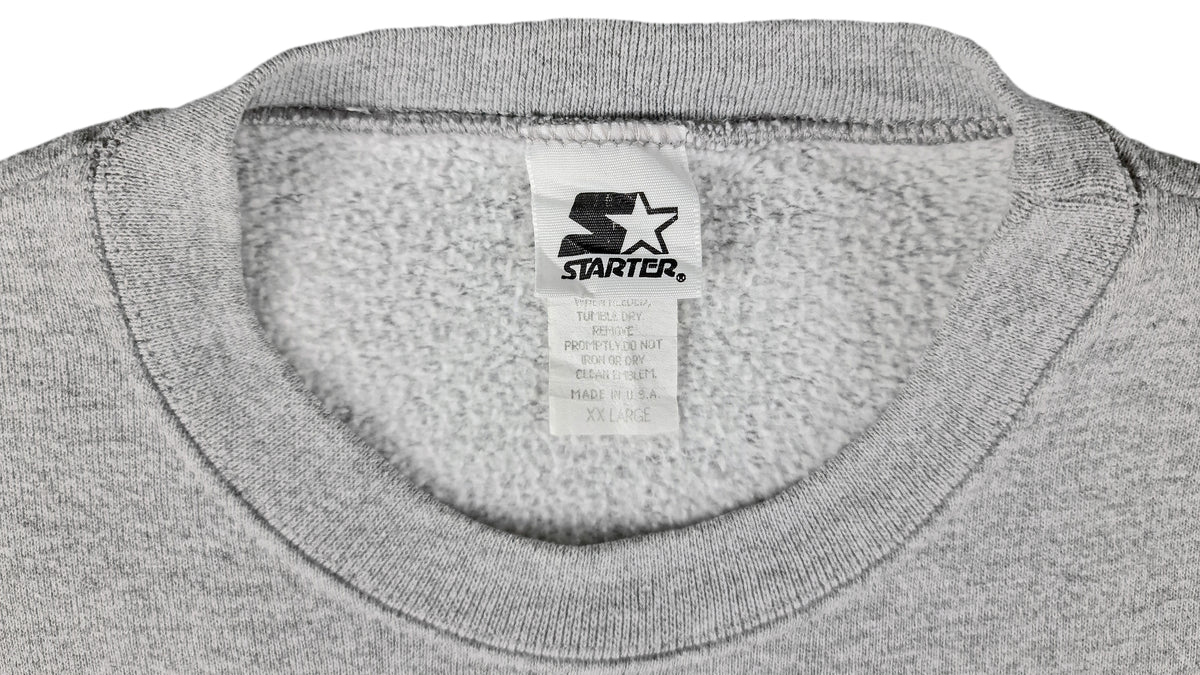 Starter - Grey Spell-Out Crew Neck Sweatshirt 1990s XX-Large Vintage Retro