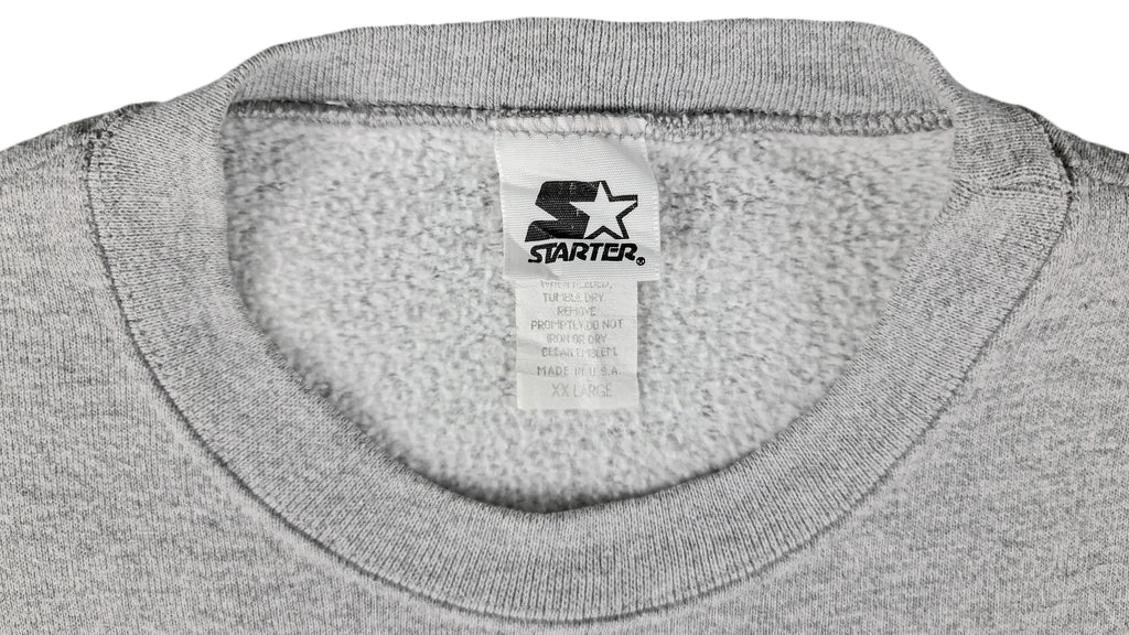 Starter - Grey Spell-Out Crew Neck Sweatshirt 1990s XX-Large Vintage Retro