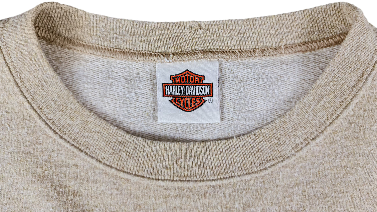 Harley Davidson - Spell-Out Crew Neck Sweatshirt 2007 X-Large Vintage Retro