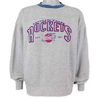 NBA (Lee) - Houston Rockets Embroidered Crew Neck Sweatshirt 1990s Large