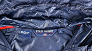 Ralph Lauren (Polo) - Blue & White Spell-Out Windbreaker 1990s Large Vintage Retro