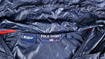 Ralph Lauren (Polo) - Blue & White Spell-Out Windbreaker 1990s Large Vintage Retro