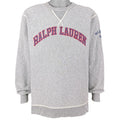 Ralph Lauren (Polo Sport) - Grey Spell-Out Crew Neck Sweatshirt 1990s Large Vintage Retro