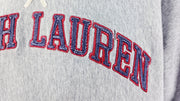 Ralph Lauren (Polo Sport) - Grey Spell-Out Crew Neck Sweatshirt 1990s Large Vintage Retro