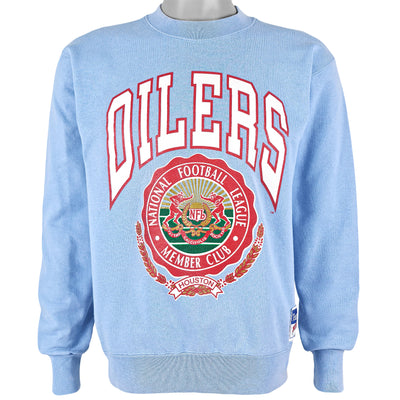 NFL (Nutmeg) - Houston Oilers Crew Neck Sweatshirt 1990s Medium