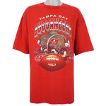 NFL (Dynasty) - Tampa Bay Buccaneers Spell-Out T-Shirt 1990s X-Large Vintage Retro Football